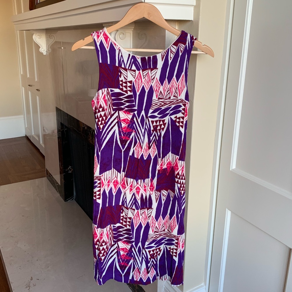 Pink and purple patterned dress